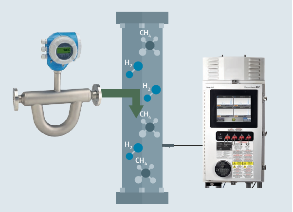  Raman Rxn5 process analyzer validates the gas
blend, trimming the Coriolis meter-driven doping control and
preventing hydrogen overshoot- allowing for clean hydrogen. 